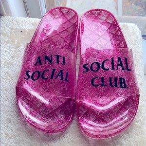 Anti Social Social Club pink Jelly Slides 🌸🌸🌸